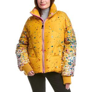 Khrisjoy Womens Embroidered Moon Jacket, Red